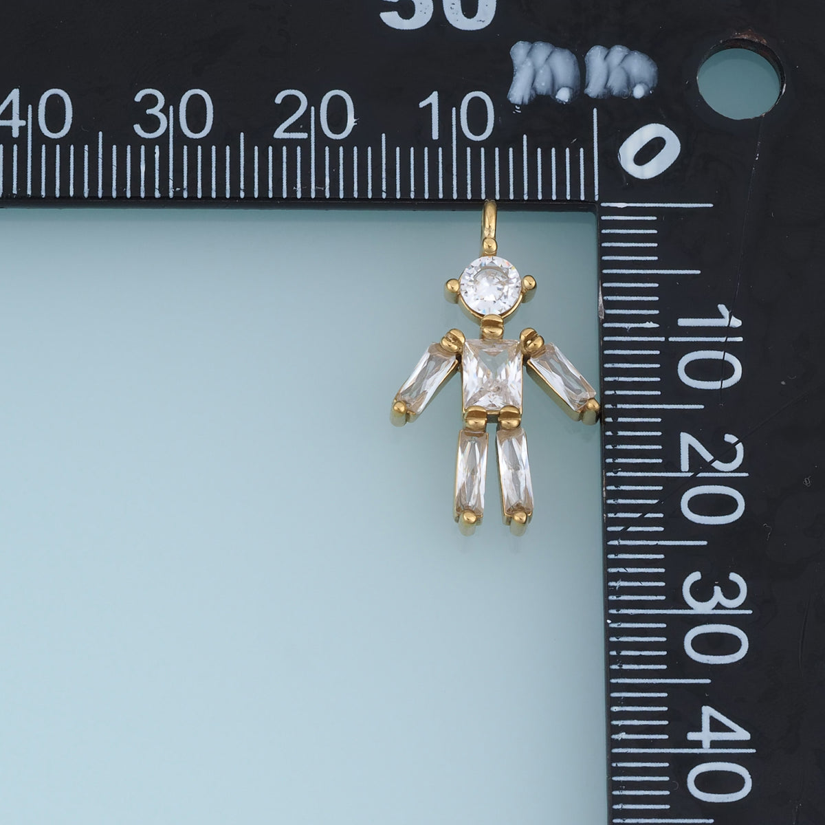 Crystal Robot Pendant,14K Gold Cute Rhinestone Robot Charm DIY Charm for Necklace Bracelet Making