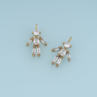 Crystal Robot Pendant,14K Gold Cute Rhinestone Robot Charm DIY Charm for Necklace Bracelet Making