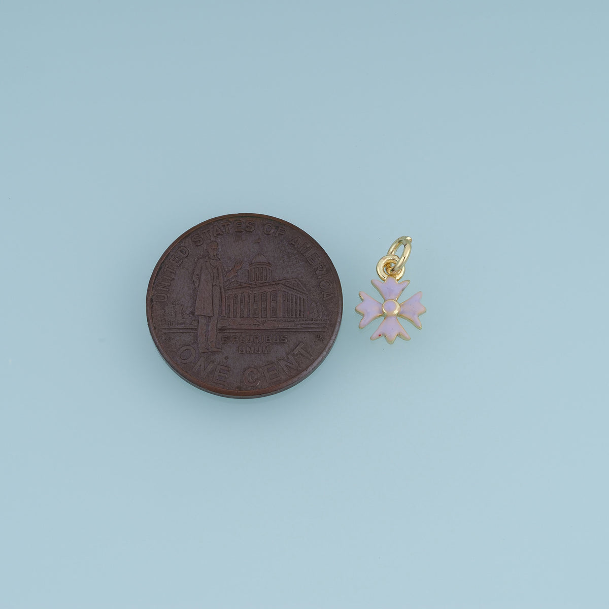 18K Gold & Silver Filled Maltese Cross Charm, Color Enamel Cross Pendant for Bracelet Necklace DIY Jewelry Making Supply