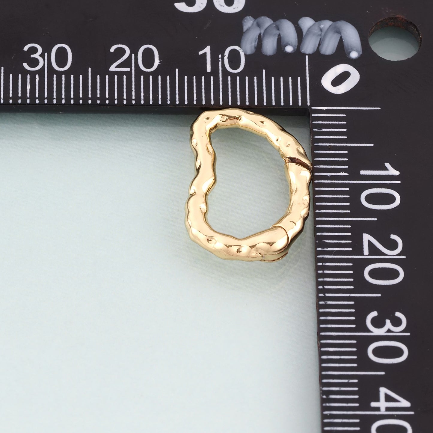 18K Gold Filled Geometric Spring Buckle Pendant,Minimalist Commuter Style Charm Bracelet Necklace for DIY Jewelry Making Supply