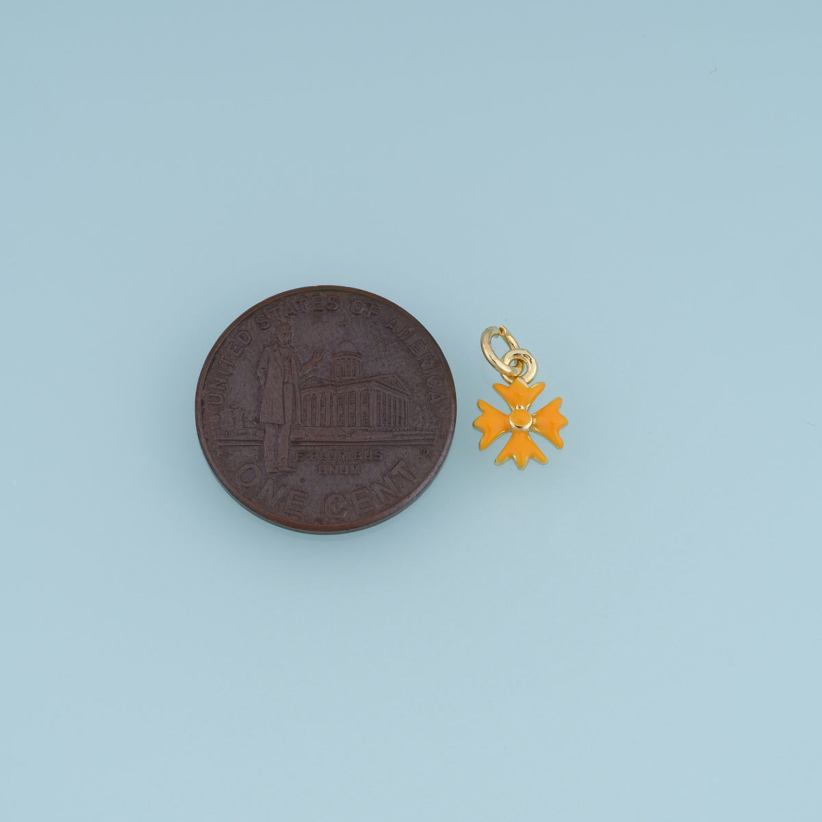 18K Gold & Silver Filled Maltese Cross Charm, Color Enamel Cross Pendant for Bracelet Necklace DIY Jewelry Making Supply