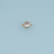 Round Crystal Connector,14K Gold Clear Faceted Stone Charm DIY Charm for Necklace Bracelet Making