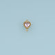 Heart Crystal Connector,14K Gold Pink Green Beaded Charm DIY Charm for Necklace Bracelet Making