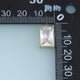 Rectangular Crystal Pendant,14K Gold Silver Clear Faceted Stone Charm DIY Charm for Necklace Bracelet Making