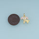 18K Gold & Silver Filled Enamel Puppy Charm, Cute Dog Pendant with CZ Stone for Bracelet Necklace DIY Jewelry Making Supply