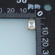 Rectangular Crystal Pendant,14K Gold Clear Faceted Gemstone Charm DIY Charm for Necklace Bracelet Making