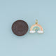 18K Gold & Silver Filled Rainbow Cloud Charm, Color Enamel Rainbow Pendant for Bracelet Necklace DIY Jewelry Making Supply