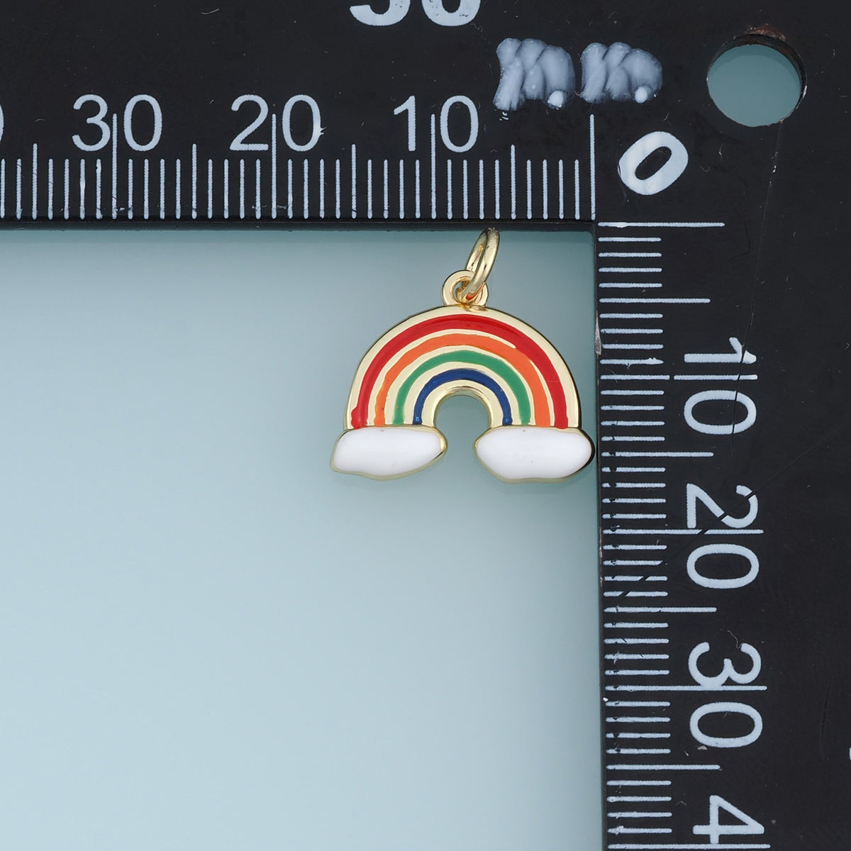 18K Gold & Silver Filled Rainbow Cloud Charm, Color Enamel Rainbow Pendant for Bracelet Necklace DIY Jewelry Making Supply