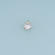 Round Crystal Pendant,14K Gold Silver Clear Faceted Stone Charm DIY Charm for Necklace Bracelet Making