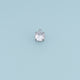 Round Crystal Pendant,14K Gold Silver Clear Faceted Stone Charm DIY Charm for Necklace Bracelet Making