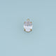 Oval Crystal Pendant,14K Gold Green Clear Faceted Gemstone Charm DIY Charm for Necklace Bracelet Making