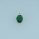 Oval Crystal Pendant,14K Gold Green Clear Faceted Gemstone Charm DIY Charm for Necklace Bracelet Making