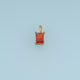 Rectangular Crystal Pendant,14K Gold Orange Pink Faceted Gemstone Charm DIY Charm for Necklace Bracelet Making