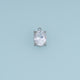 Oval Crystal Pendant,14K Gold Silver Clear Faceted Stone Charm DIY Charm for Necklace Bracelet Making