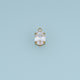 Oval Crystal Pendant,14K Gold Silver Clear Faceted Gemstone Charm DIY Charm for Necklace Bracelet Making