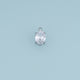 Oval Crystal Pendant,14K Gold Silver Clear Faceted Gemstone Charm DIY Charm for Necklace Bracelet Making