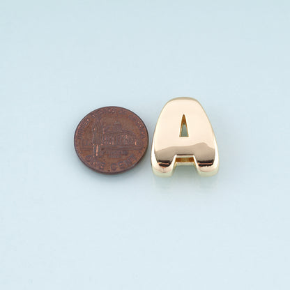 18K Gold Filled Letter Beads,Minimalist Letter Spacer Beads Bracelet Necklace for DIY Jewelry Making Supply