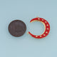 18K Gold Filled Red Enamel Crescent Moon Star Connector Charm, Celestial Pendant for DIY Bracelet & Necklace Making