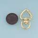 18K Gold & Silver Filled Heart Spring Snap Clasp, Swivel Heart Trigger Spring Hook for Jewelry Making