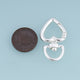 18K Gold & Silver Filled Heart Spring Snap Clasp, Swivel Heart Trigger Spring Hook for Jewelry Making