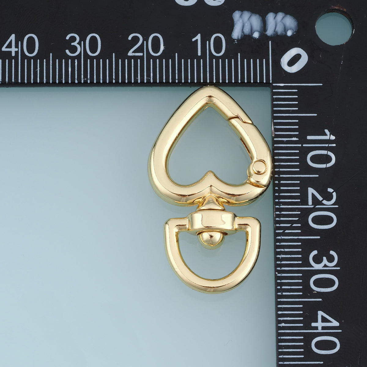 18K Gold & Silver Filled Heart Spring Snap Clasp, Swivel Heart Trigger Spring Hook for Jewelry Making