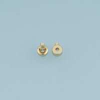 50 pcs 18K Gold Filled Crimp Bead, Round Tube Crimp End Cap for DIY Bracelet & Necklace Jewelry Making