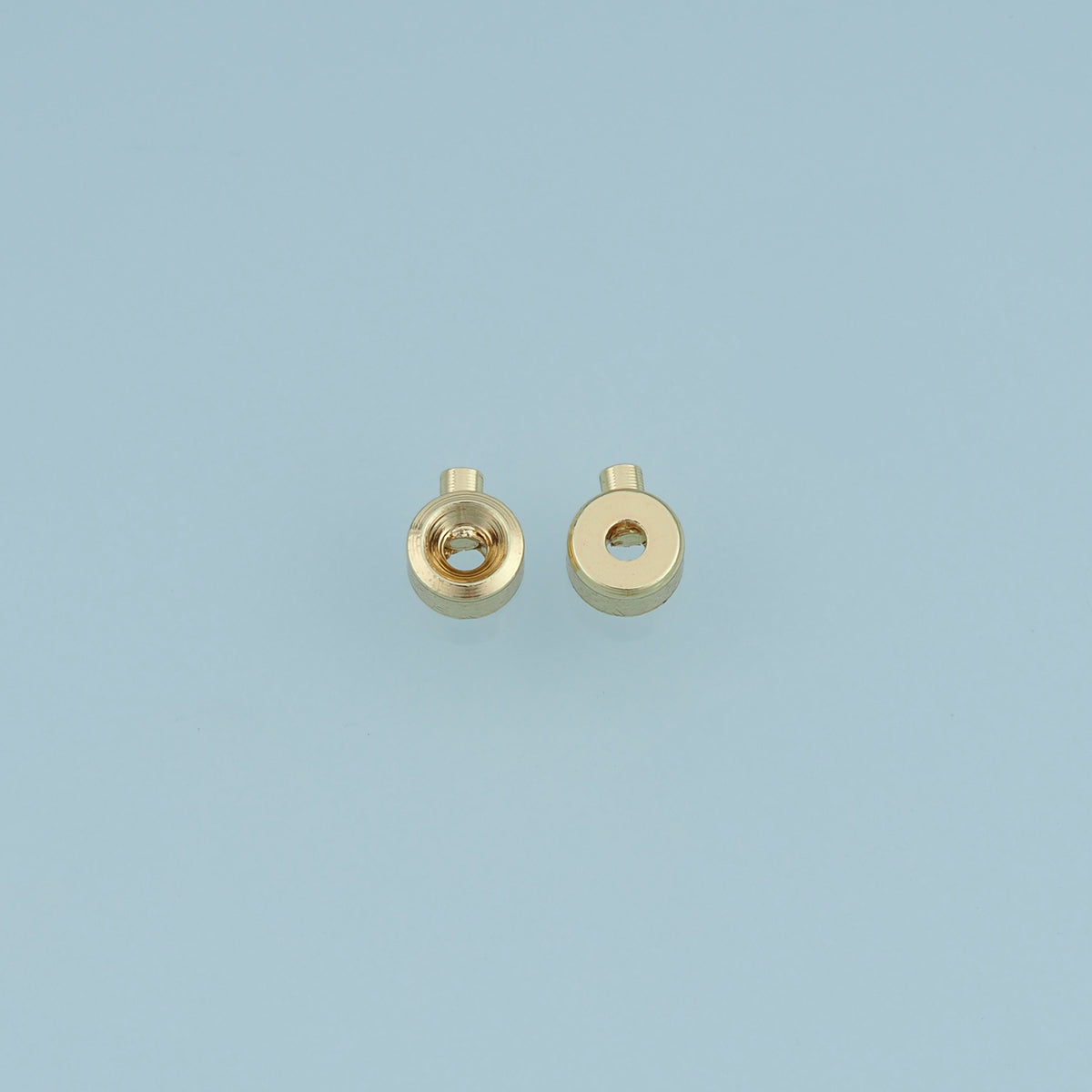 50 pcs 18K Gold Filled Crimp Bead, Round Tube Crimp End Cap for DIY Bracelet & Necklace Jewelry Making