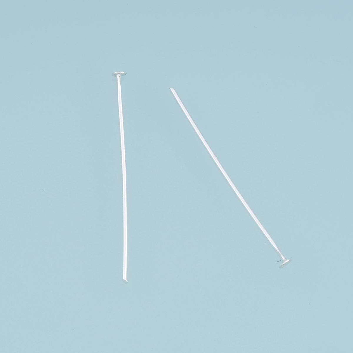 30 pcs 925 Sterling Silver Flat Head Headpin, Long Head Pin for DIY Beaded Bracelet & Necklace Jewelry Making