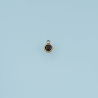 Round Crystal Pendant,14K Gold Colorful Bezel Set Gemstone Charm DIY Charm for Necklace Bracelet Making