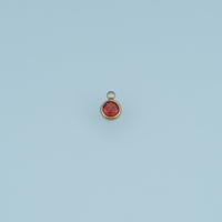 Round Crystal Pendant,14K Gold Colorful Bezel Set Gemstone Charm DIY Charm for Necklace Bracelet Making