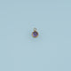 Round Crystal Pendant,14K Gold Colorful Bezel Set Gemstone Charm DIY Charm for Necklace Bracelet Making