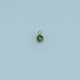 Round Crystal Pendant,14K Gold Colorful Bezel Set Gemstone Charm DIY Charm for Necklace Bracelet Making