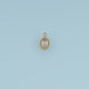 Oval Crystal Pendant,14K Gold Colorful Beaded Edge Gemstone Charm DIY Charm for Necklace Bracelet Making