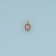Oval Crystal Pendant,14K Gold Colorful Beaded Edge Gemstone Charm DIY Charm for Necklace Bracelet Making