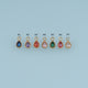 Teardrop Crystal Pendant,14K Gold Colorful Beaded Edge Gemstone Charm DIY Charm for Necklace Bracelet Making