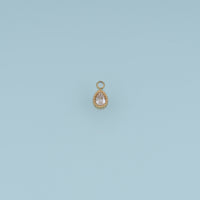 Teardrop Crystal Pendant,14K Gold Colorful Beaded Edge Gemstone Charm DIY Charm for Necklace Bracelet Making
