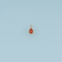 Teardrop Crystal Pendant,14K Gold Colorful Beaded Edge Gemstone Charm DIY Charm for Necklace Bracelet Making