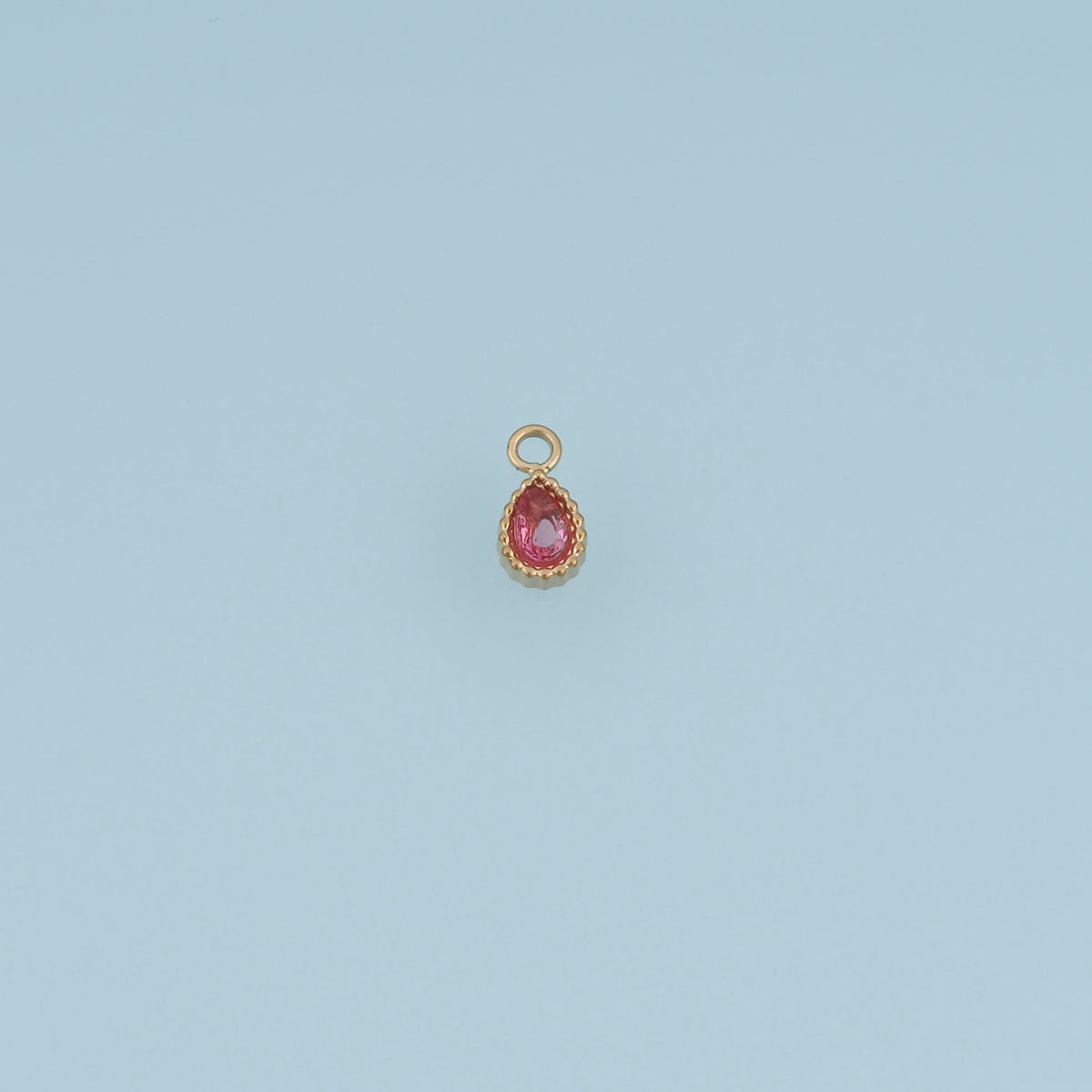 Teardrop Crystal Pendant,14K Gold Colorful Beaded Edge Gemstone Charm DIY Charm for Necklace Bracelet Making