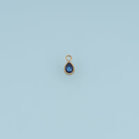 Teardrop Crystal Pendant,14K Gold Colorful Beaded Edge Gemstone Charm DIY Charm for Necklace Bracelet Making