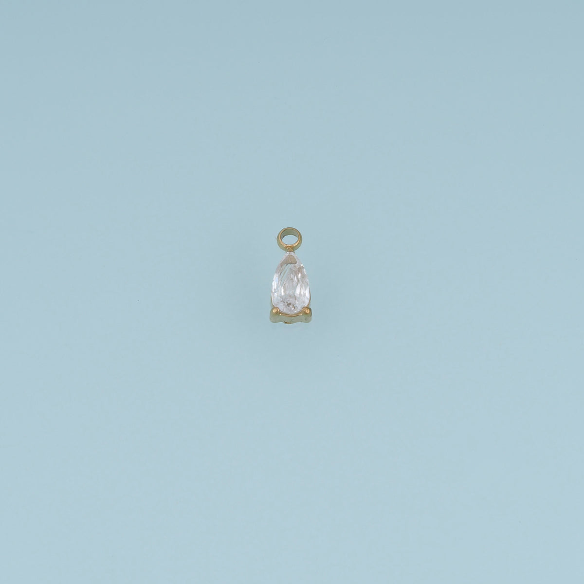 Teardrop Crystal Pendant,14K Gold Silver Colorful Faceted Charm DIY Charm for Necklace Bracelet Making