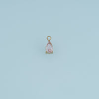 Teardrop Crystal Pendant,14K Gold Silver Colorful Faceted Charm DIY Charm for Necklace Bracelet Making