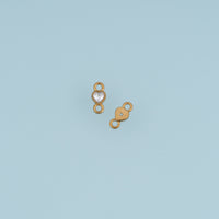 Heart Crystal Connector,14K Gold Silver Colorful Gemstone Charm DIY Charm for Necklace Bracelet Making
