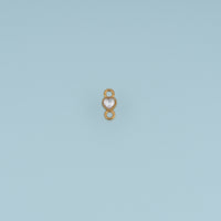 Heart Crystal Connector,14K Gold Silver Colorful Gemstone Charm DIY Charm for Necklace Bracelet Making
