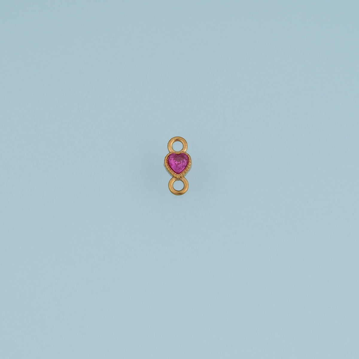 Heart Crystal Connector,14K Gold Silver Colorful Gemstone Charm DIY Charm for Necklace Bracelet Making
