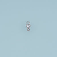 Heart Crystal Connector,14K Gold Silver Colorful Gemstone Charm DIY Charm for Necklace Bracelet Making