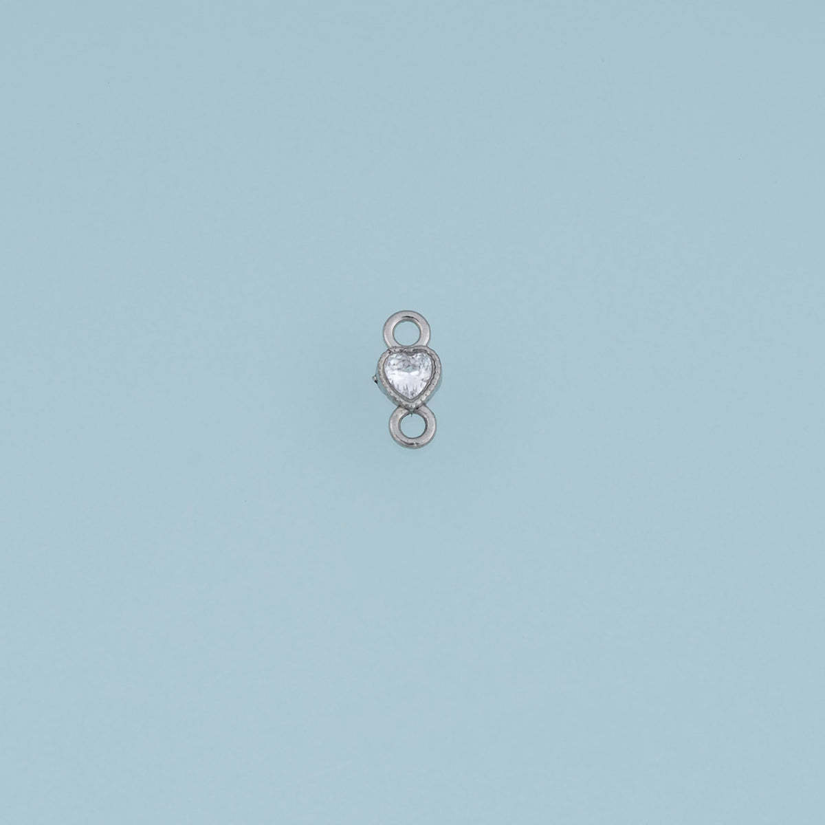 Heart Crystal Connector,14K Gold Silver Colorful Gemstone Charm DIY Charm for Necklace Bracelet Making