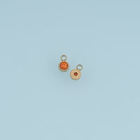 Round Crystal Pendant,14K Gold Colorful Beaded Edge Charm DIY Charm for Necklace Bracelet Making
