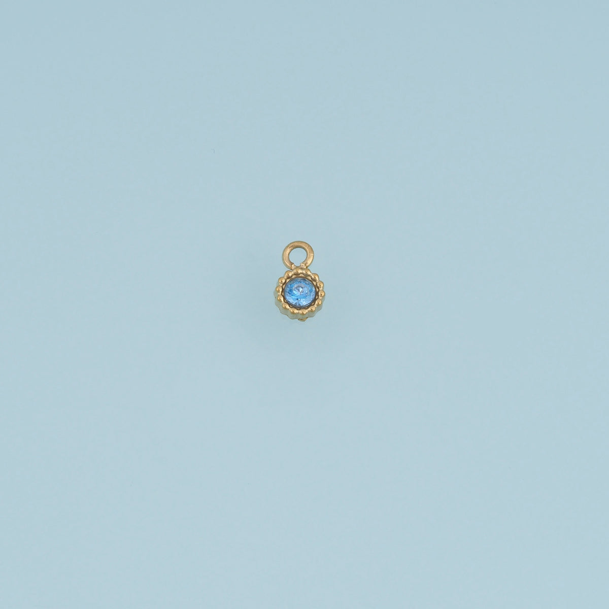 Round Crystal Pendant,14K Gold Colorful Beaded Edge Charm DIY Charm for Necklace Bracelet Making