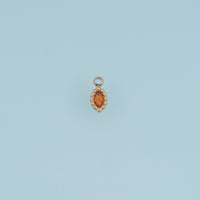 Oval Crystal Pendant,14K Gold Colorful Beaded Edge Charm DIY Charm for Necklace Bracelet Making