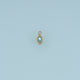 Oval Crystal Pendant,14K Gold Colorful Beaded Edge Charm DIY Charm for Necklace Bracelet Making
